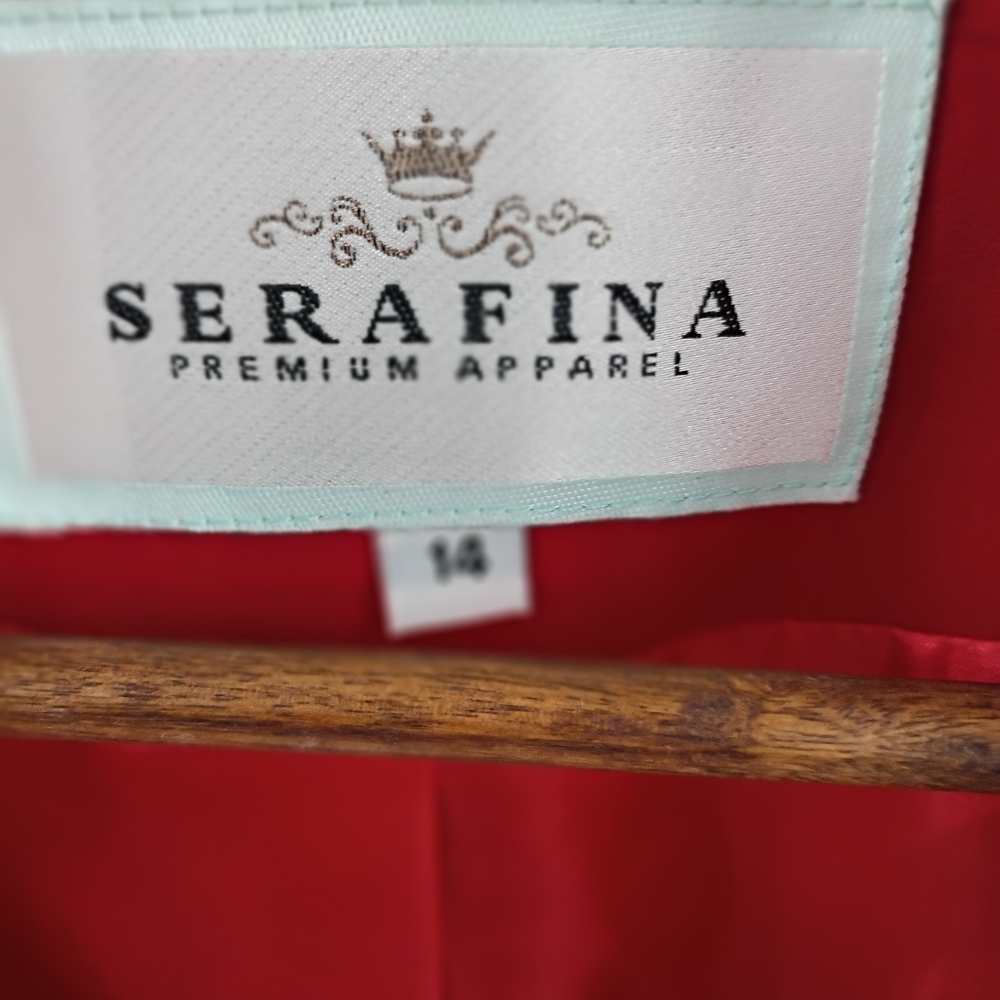 Elegant Red Double-Breasted Women's Jacket - Picture 5 of 6